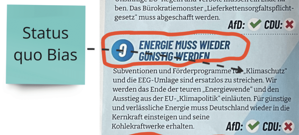 afd bundestagswahl 2025 flyer status quo bias behavioral pattern » tractionwise